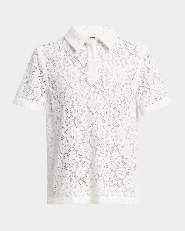 Kennedy Stretch Lace Polo Top